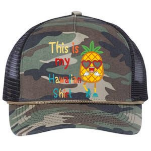 This Is My Hawaiian Tropical Luau Costume Party Hawaii Retro Rope Trucker Hat Cap