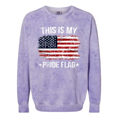 This Is My Pride Flag USA American 4th Of July Colorblast Crewneck Sweatshirt