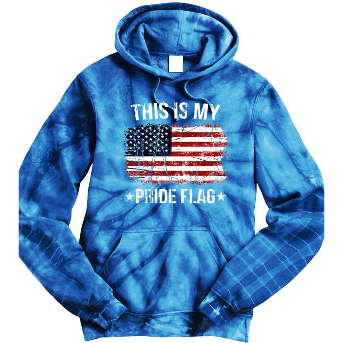 This Is My Pride Flag USA American 4th Of July Tie Dye Hoodie