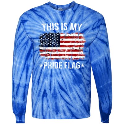 This Is My Pride Flag USA American 4th Of July Tie-Dye Long Sleeve Shirt