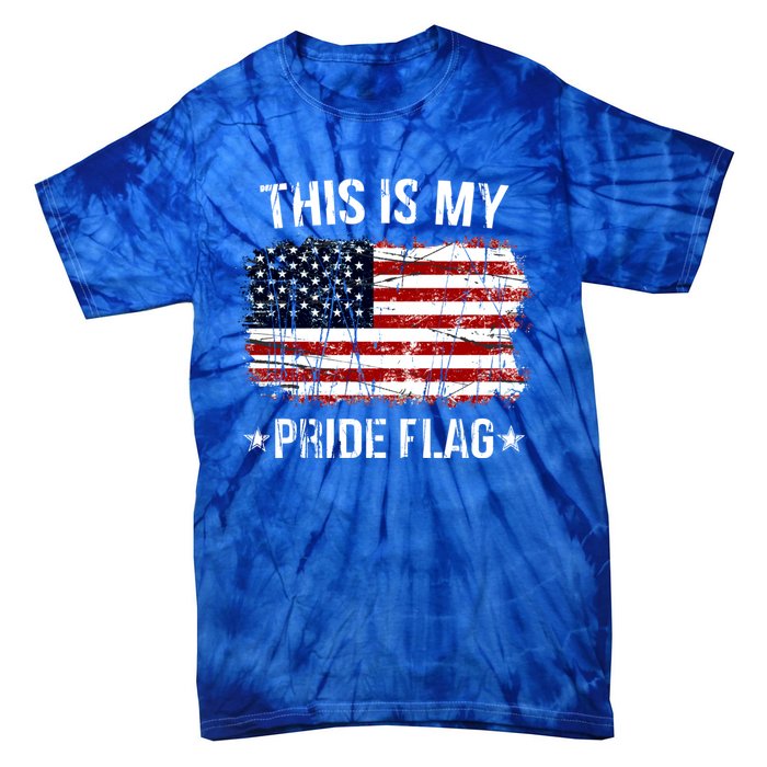 This Is My Pride Flag USA American 4th Of July Tie-Dye T-Shirt