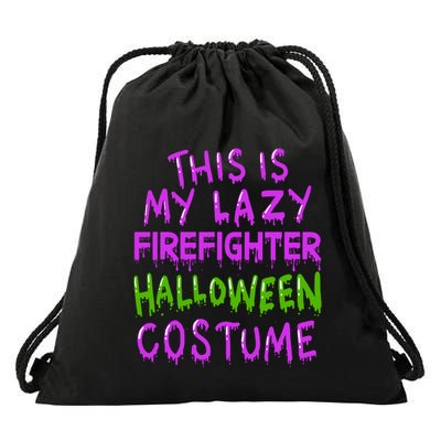 This Is My Lazy Firefighter Halloween Costume Gift Drawstring Bag