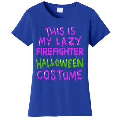 This Is My Lazy Firefighter Halloween Costume Gift Women's T-Shirt