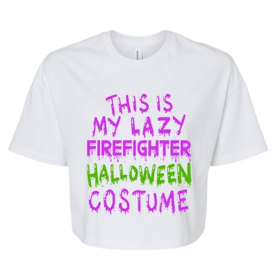 This Is My Lazy Firefighter Halloween Costume Gift Bella+Canvas Jersey Crop Tee