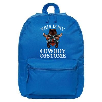 This Is My Cowboy Costume Funny Western Lazy Costume Gift 16 in Basic Backpack