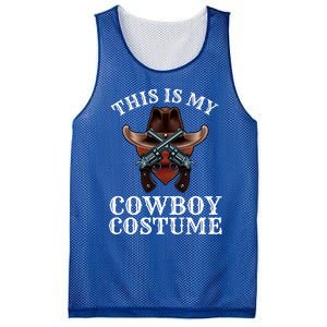 This Is My Cowboy Costume Funny Western Lazy Costume Gift Mesh Reversible Basketball Jersey Tank