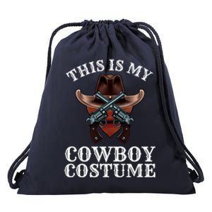 This Is My Cowboy Costume Funny Western Lazy Costume Gift Drawstring Bag