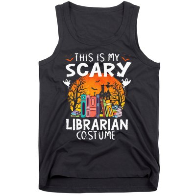 This Is My Scary Librarian Costume Funny Halloween Library Tank Top