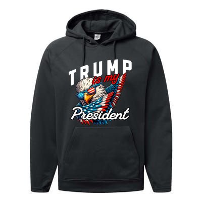 Trump Is My President Performance Fleece Hoodie