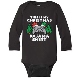 This Is My Christmas Pajama Shirts Video Games Boy Xmas Baby Long Sleeve Bodysuit