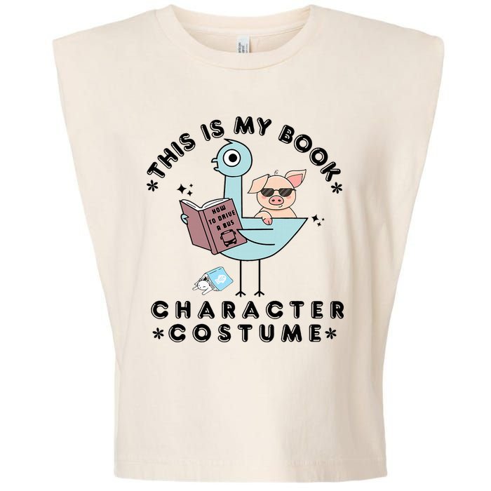 This Is My Book Character Costume Pigeon Reading Garment-Dyed Women's Muscle Tee