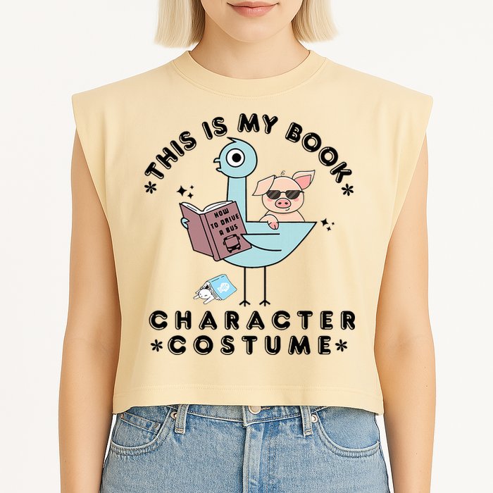 This Is My Book Character Costume Pigeon Reading Garment-Dyed Women's Muscle Tee