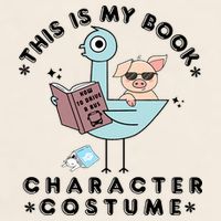 This Is My Book Character Costume Pigeon Reading Garment-Dyed Women's Muscle Tee