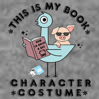 This Is My Book Character Costume Pigeon Reading 7-Panel Snapback Hat