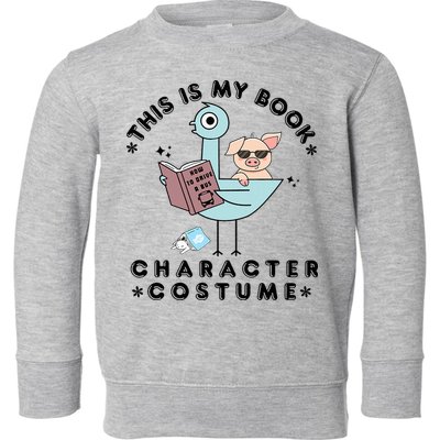 This Is My Book Character Costume Pigeon Reading Toddler Sweatshirt