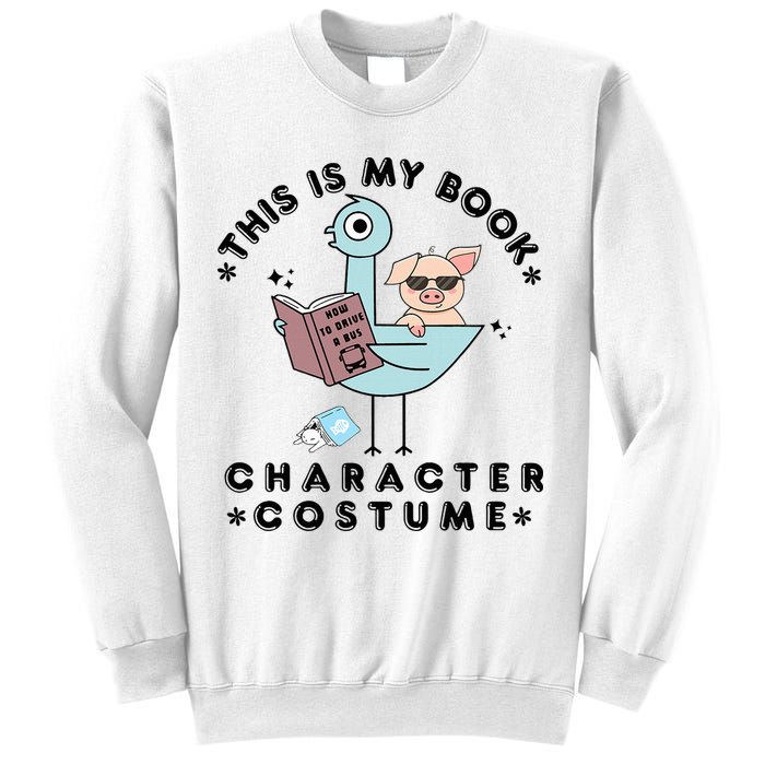 This Is My Book Character Costume Pigeon Reading Sweatshirt