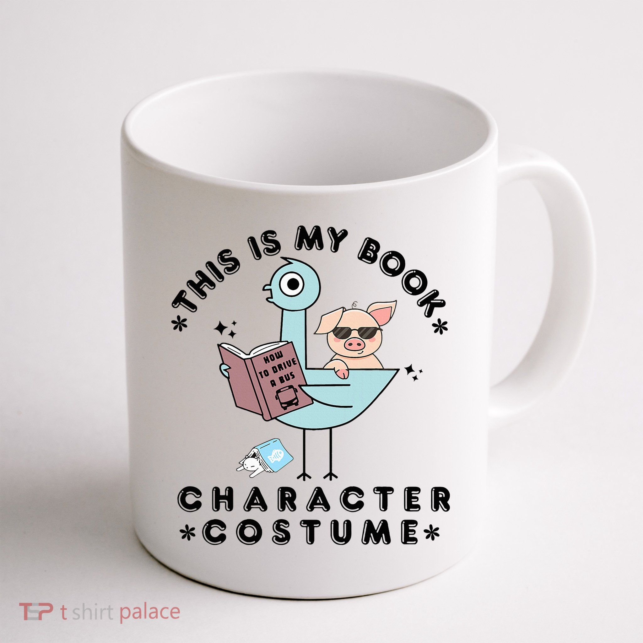 This Is My Book Character Costume Pigeon Reading Mug