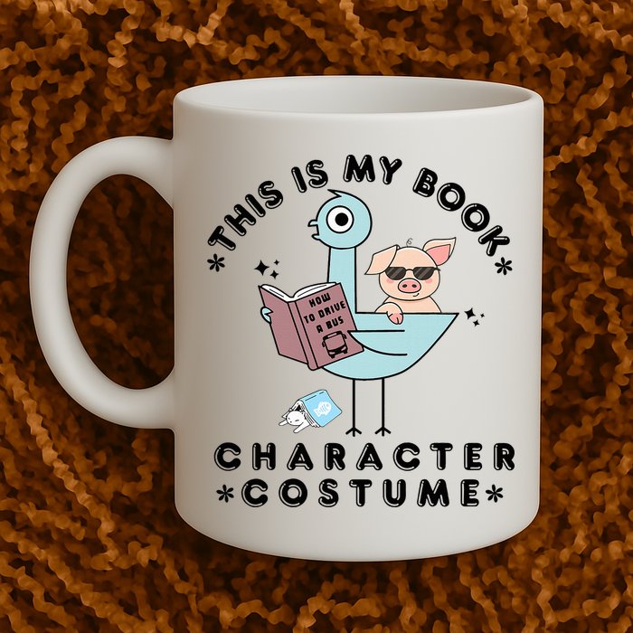 This Is My Book Character Costume Pigeon Reading Mug