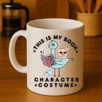This Is My Book Character Costume Pigeon Reading Mug
