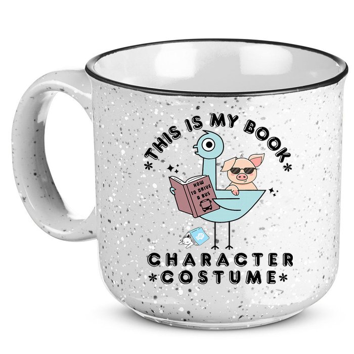 This Is My Book Character Costume Pigeon Reading 15oz Campfire Ceramic Mug