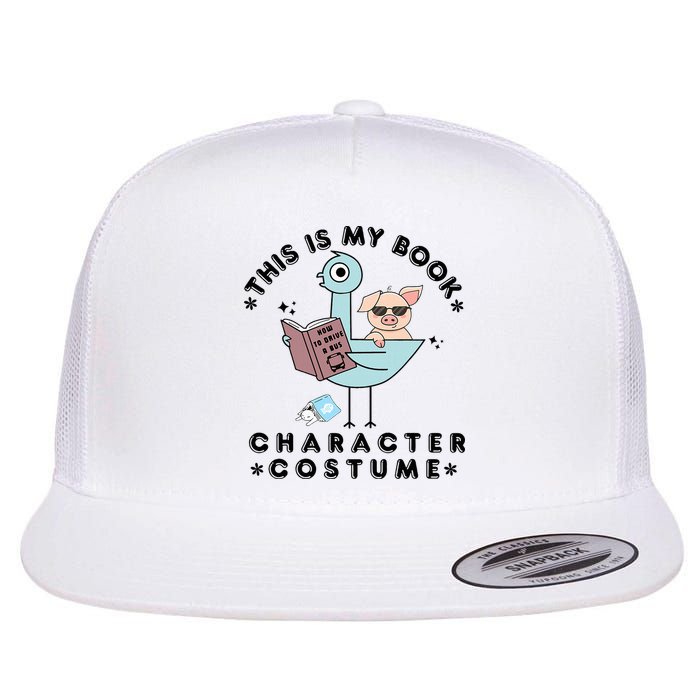 This Is My Book Character Costume Pigeon Reading Flat Bill Trucker Hat