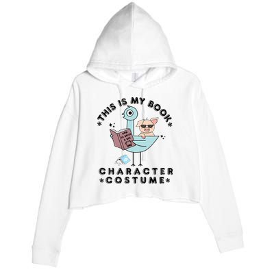 This Is My Book Character Costume Pigeon Reading Crop Fleece Hoodie