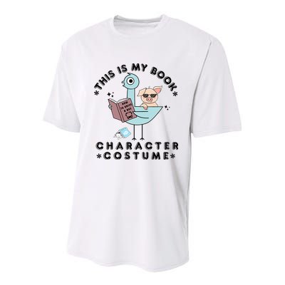 This Is My Book Character Costume Pigeon Reading Youth Performance Sprint T-Shirt