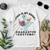 This Is My Book Character Costume Pigeon Reading Premium T-Shirt