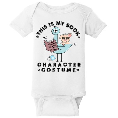 This Is My Book Character Costume Pigeon Reading Baby Bodysuit