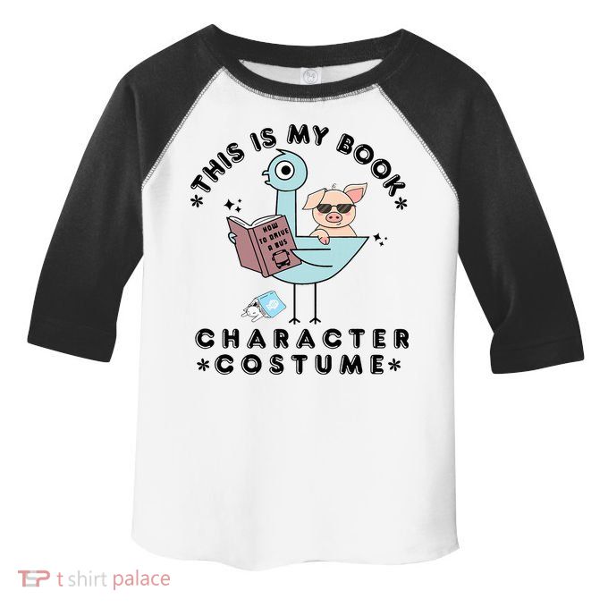 This Is My Book Character Costume Pigeon Reading Toddler Fine Jersey T-Shirt