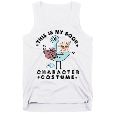 This Is My Book Character Costume Pigeon Reading Tank Top