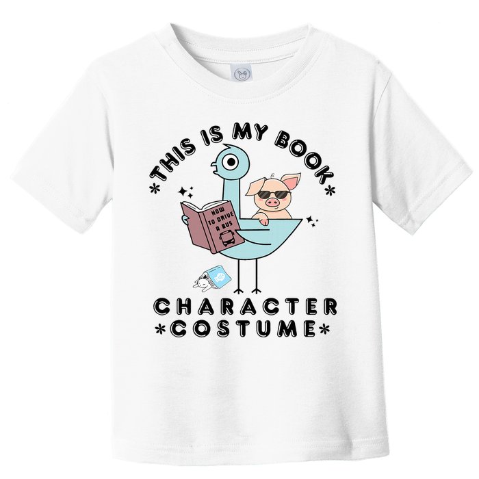 This Is My Book Character Costume Pigeon Reading Toddler T-Shirt