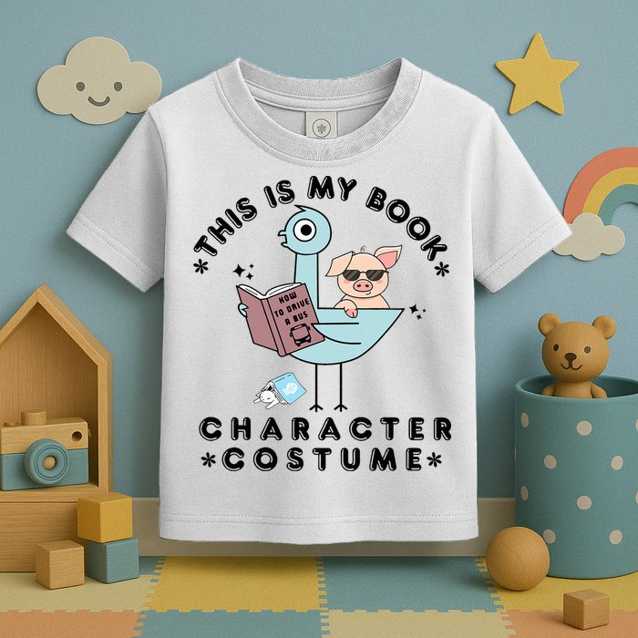 This Is My Book Character Costume Pigeon Reading Toddler T-Shirt