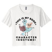 This Is My Book Character Costume Pigeon Reading Crop Top