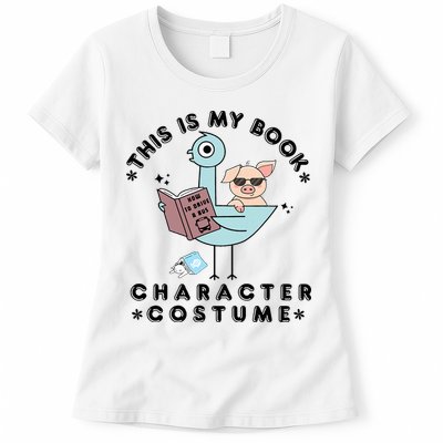 This Is My Book Character Costume Pigeon Reading Womens T-Shirt