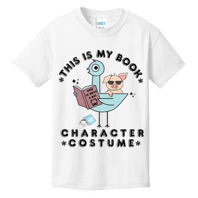 This Is My Book Character Costume Pigeon Reading Kids T-Shirt