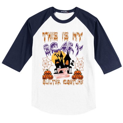 This Is My Scary Quilter Costume Halloween Baseball Sleeve Shirt