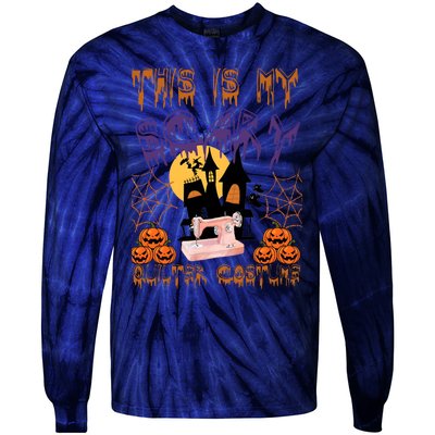 This Is My Scary Quilter Costume Halloween Tie-Dye Long Sleeve Shirt