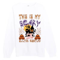 This Is My Scary Quilter Costume Halloween Premium Crewneck Sweatshirt