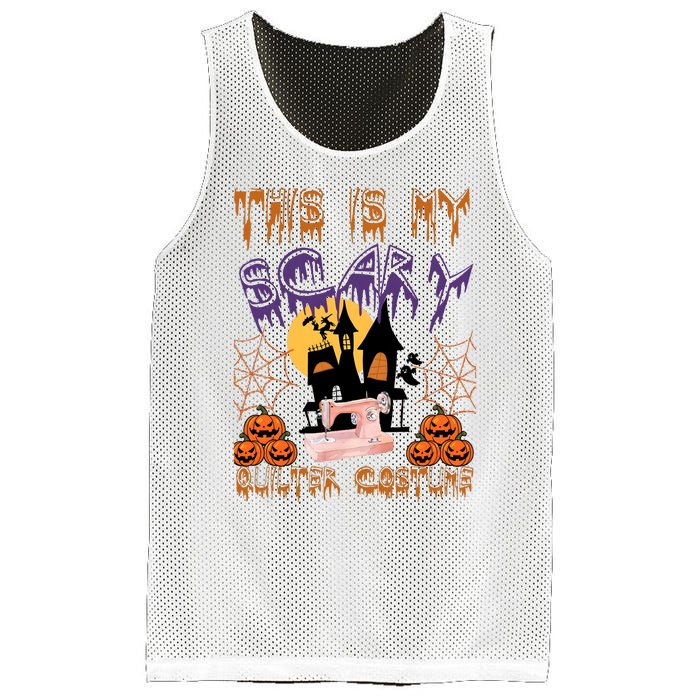 This Is My Scary Quilter Costume Halloween Mesh Reversible Basketball Jersey Tank