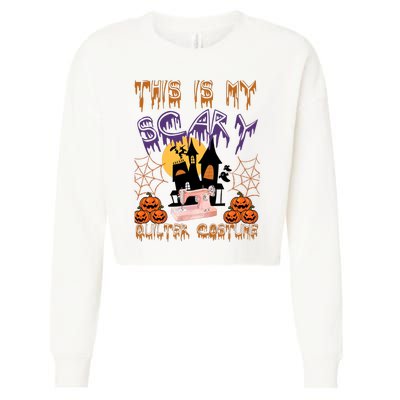 This Is My Scary Quilter Costume Halloween Cropped Pullover Crew