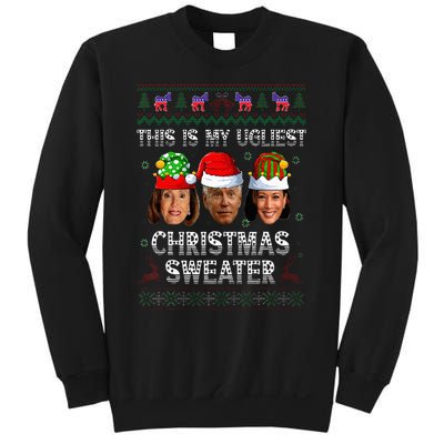 This Is My Ugliest Christmas Anti Biden Ugly Sweater Xmas Sweatshirt