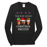 This Is My Ugliest Christmas Anti Biden Ugly Sweater Xmas Tall Long Sleeve T-Shirt