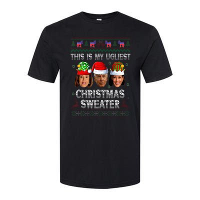 This Is My Ugliest Christmas Anti Biden Ugly Sweater Xmas Softstyle CVC T-Shirt