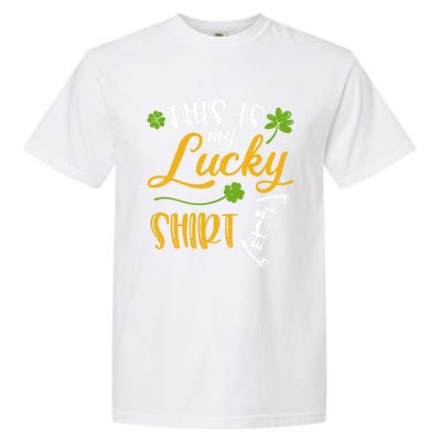 This Is My Lucky Archery Shamrock Meaningful Gift St Patricks Day Meaningful Gif Garment-Dyed Heavyweight T-Shirt