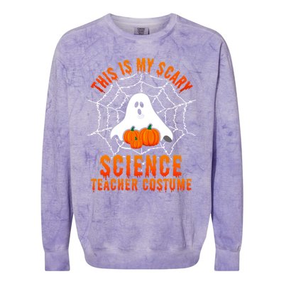 This Is My Scary Science Teacher Costume Halloween Gift Colorblast Crewneck Sweatshirt