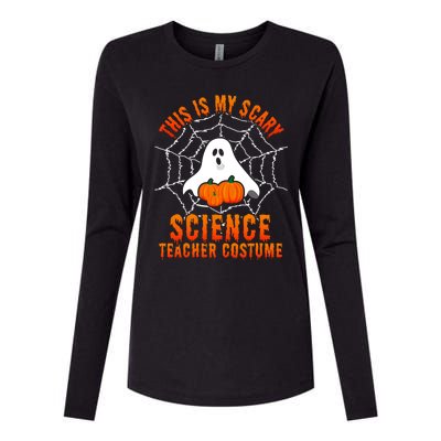 This Is My Scary Science Teacher Costume Halloween Gift Womens Cotton Relaxed Long Sleeve T-Shirt