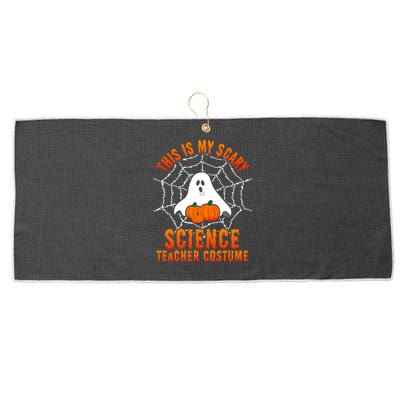 This Is My Scary Science Teacher Costume Halloween Gift Large Microfiber Waffle Golf Towel