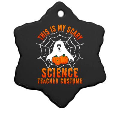 This Is My Scary Science Teacher Costume Halloween Gift Ceramic Star Ornament