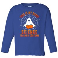 This Is My Scary Science Teacher Costume Halloween Gift Toddler Long Sleeve Shirt